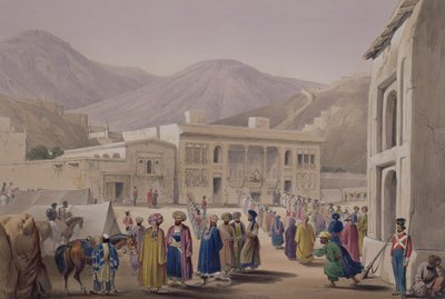 De Durbar-Khaneh van Shah Shoojah-Ool-Moolk, in Caubul, uit 